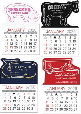 Stick-up & Magnet Calendars: Die-Cut Value Stick Calendar