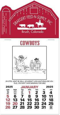 Stick-up & Magnet Calendars: Press-N-Stick Cowboy Calendar 12 Month