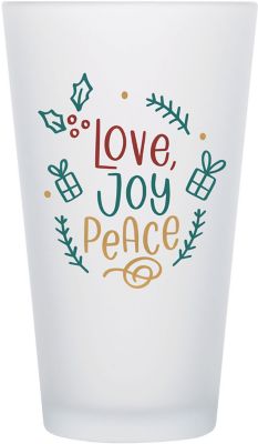 Bar & Glassware: Full Colour Frosted Pint Glass 16 oz