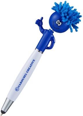 Novelty Pens: Thumbs Up Moptoppers® Screen Cleaner W/Stylus Pen