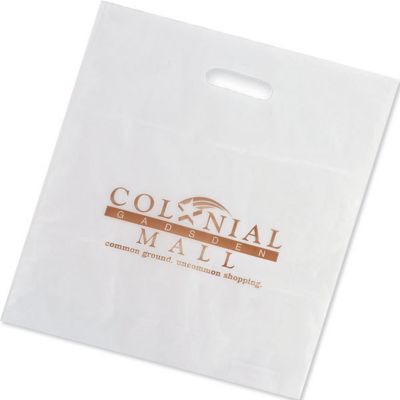 Frosted Die Cut Handle Bags 15 x 18 x 4