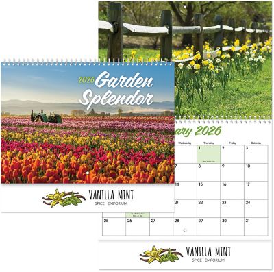 Full Colour Garden Splendor Wall Calendar Spiral