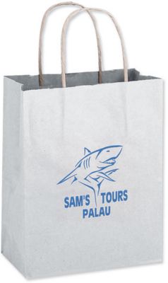8X4.5X10.5 White Shopper Bag