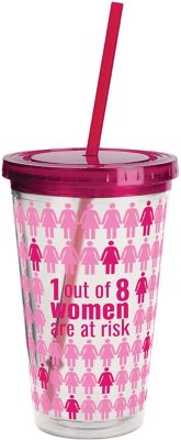 Breast Cancer Awareness: Sunsplash Tumbler Double Wall 16 oz