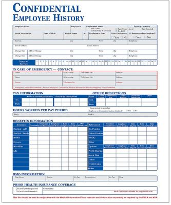 Educational Promotional Items: Employee History Folder