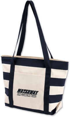 Striped Accent Boat Bag