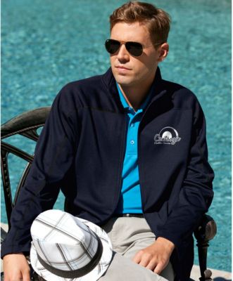 Embroidered Mens Brushed Microfleece Zip Jacket