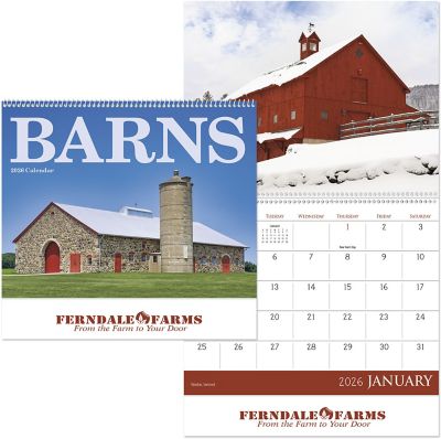 Barns Spiral Wall Calendar