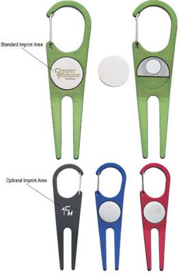 Aluminum Divot Tool W/ Ball Marker