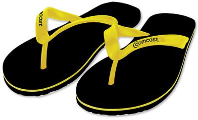 Screened Printed Soft Rubber Flip Flops