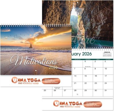 Calendar Clearance: Luxe Gallery Motivations Spiral Wall Calendar
