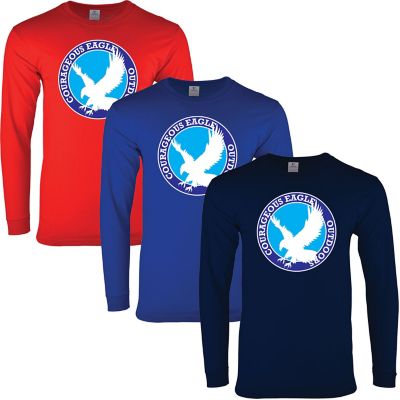 Full Colour Mens Long Sleeve 100% Cotton T-Shirt