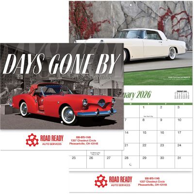 Days Gone By Wall Calendar Stapled