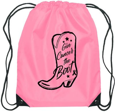 Breast Cancer Awareness: Drawstring Sports Pack With Reinforced Corners