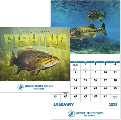 Fishing Stapled Wall Calendar