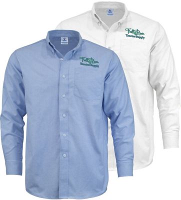 Men's Long Sleeve Oxford Shirt · 75% Cotton 25% Polyester · White