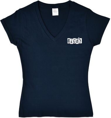 Custom T Shirts: Screen Printed Ladies Cotton V-Neck T-Shirt