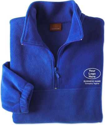 Harriton® Embroidered Quarter Zip Fleece Pullover