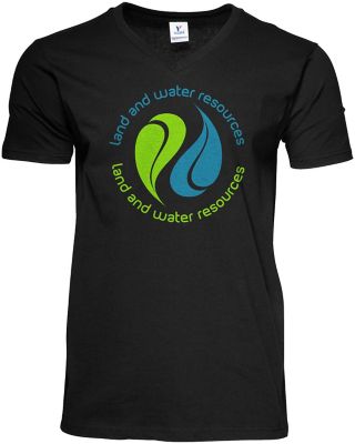 Short Sleeve T-Shirts: Full Colour Mens 100% Cotton V-Neck T-Shirt
