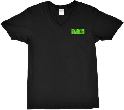 Custom T Shirts: Embroidered Mens Cotton V-Neck T-Shirt