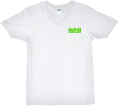 Custom T Shirts: Embroidered Mens Cotton V-Neck T-Shirt