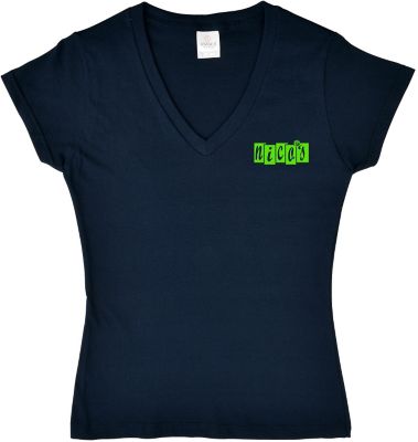 Short Sleeve T-Shirts: Embroidered Ladies V-Neck T-Shirt