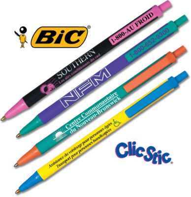 Promotional Bic Clic Gold Pens