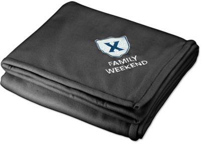 Company Christmas Party Favors: Embroidered Fleece Sherpa Blanket