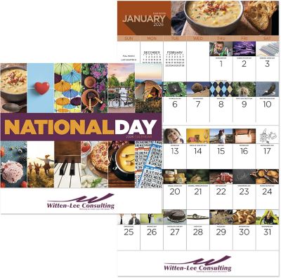 National Day Stapled Wall Calendar
