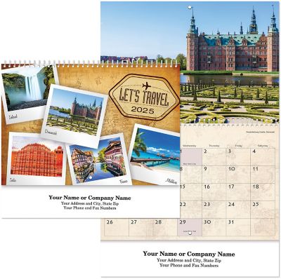 Calendars: Lets Travel Spiral Wall Calendar