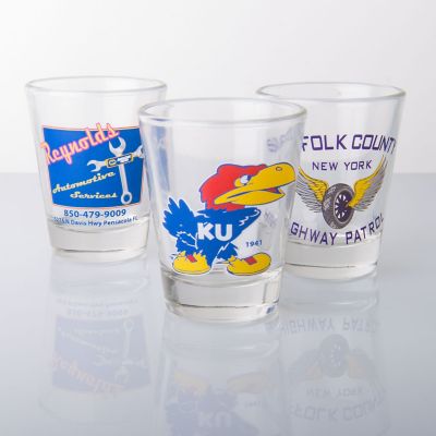 Custom New Years Eve Party Favors: Full Colour Shot Glass 1.5 oz