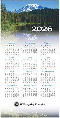Scenic Mountains Tri-Fold Calendar Card