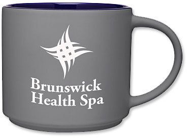 Monaco Grey Stoneware Mug 16 oz
