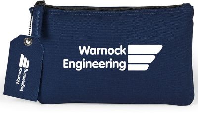 Mask Pouches: Avery Cotton Zippered Pouch