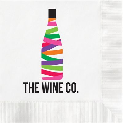 Bulk Wedding Favors: Full Colour Beverage Napkin Coined