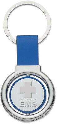 Circular Metal Spinner Key Tag