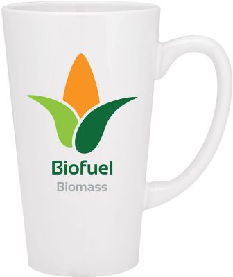 Promotional Mugs: Full Colour White Tall Cafe Mug 16 oz
