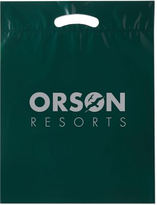 Die Cut Plastic Bag 15 x 19 x 3 Metallic Imrpint