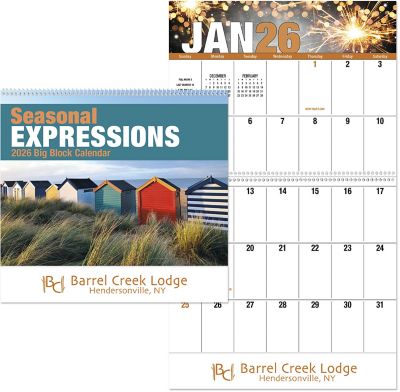 Calendars: Seasonal Expressions Big Block Calendar Spiral