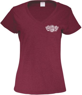 Breast Cancer Awareness: Screen Printed Ladies 50/50 V-Neck T-Shirt