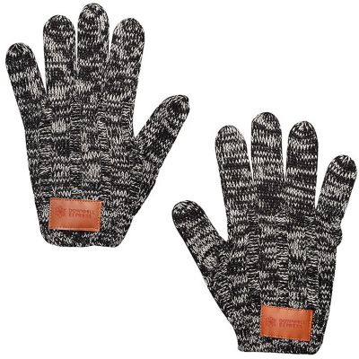 Leeman: Leeman Heathered Knit Gloves With Debossed Patch