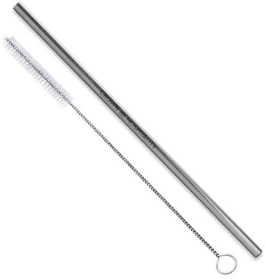 Silver Stainless Steel Straw