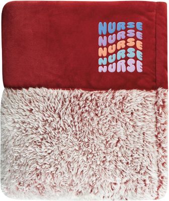 Nurses Appreciation: Super Soft Plush Blanket Embroidered