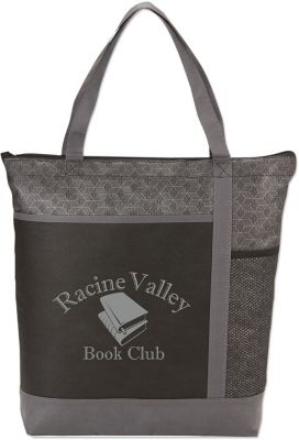 Chrome Non-Woven Zipper Convention Tote