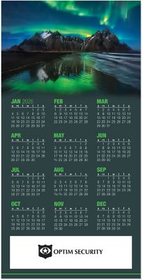 Calendars: Northern Lights Tri-Fold Calendar Card