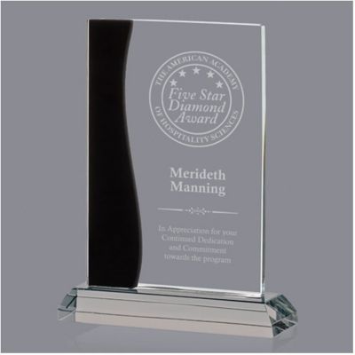 Awards & Plaques: Landfield Award 6" Starfire Black