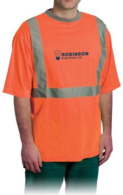 Work Safely: Reflective Ansi Class 2 Safety Short Sleeve Tee