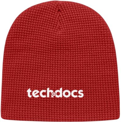 Outerwear: Waffle Knit Beanie Embroidered