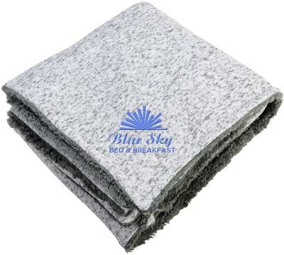 Sherpa Backed Heathered Blanket