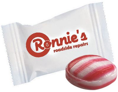Striped Peppermint Custom Imprint Wrapper